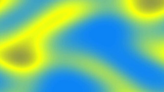 Abstract fluid color gradient animation in blue and yellow tones
