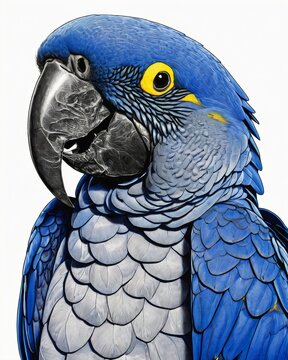 Blue Parrot Illustration