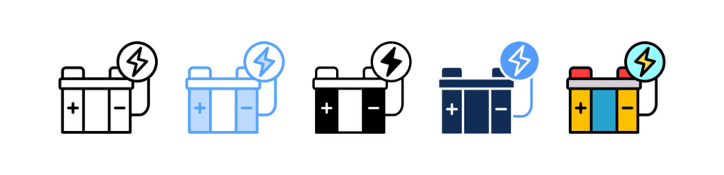 Energy Storage Icon Multiple Style