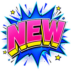 Fototapeta premium New Product Announcement Pop Art Style.