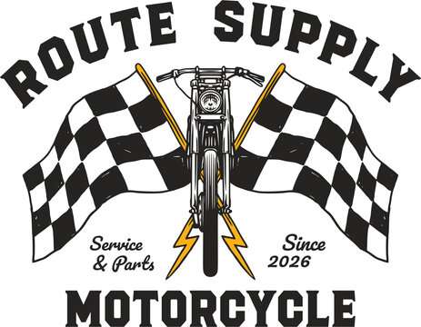 Vintage Route Supply Motorcycle & Racing Flags