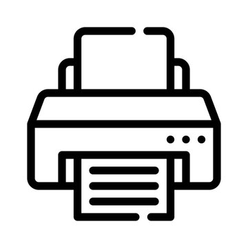 printer line icon