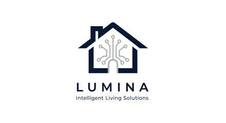 Fototapeta premium Lumina intelligent living solutions logo design.