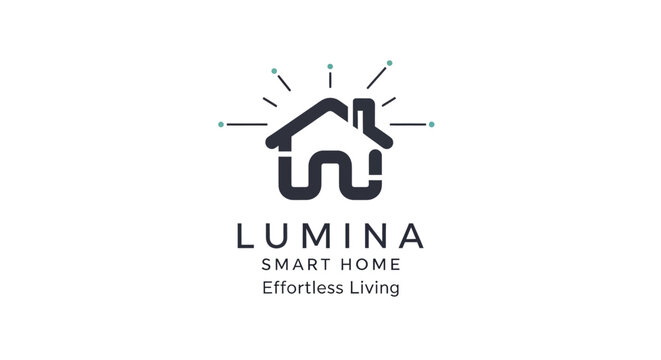 Lumina smart home logo design concept.