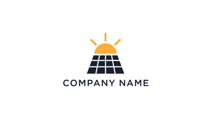 Naklejka premium Solar energy company logo template design.