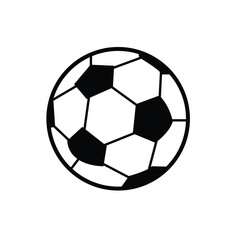 Fototapeta premium Soccer Ball Icon Vector Illustration – Football Sports Symbol in Black and White