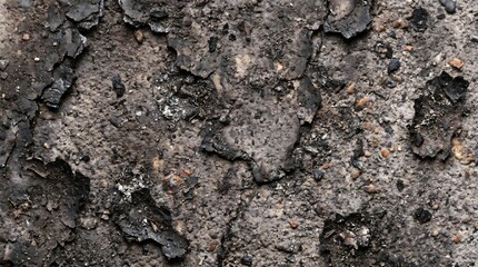 Fototapeta premium Dark Weathered Concrete Surface Peeling Black Charred Texture
