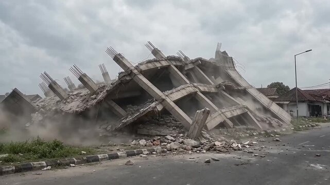 Structural Failure Analysis of a Four-Story RC Building with Pancake Collapse