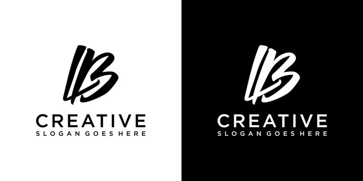 LB or BL initial letter logo design vector template