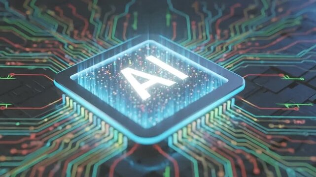 Artificial intelligence on circuit board.