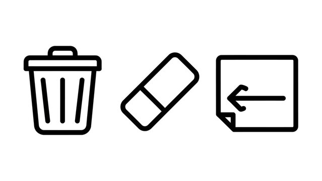 Editing and interface control icon set for software tools with interface software correction function navigation application illustration management modifier