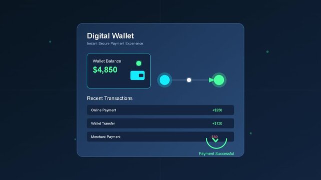 Digital wallet interface for secure online payment transactions and money transfers