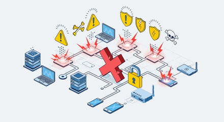 Cybersecurity threats and protection concept. © Nurma