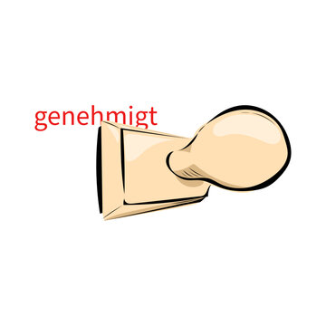 Etwas mit genehmigt abstempeln