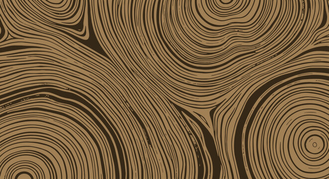Wood Grain Texture Background - Abstract Tree Rings Pattern