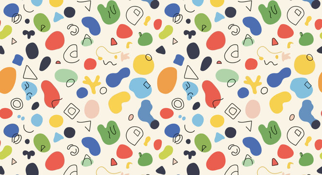 Abstract Colorful Shapes Pattern