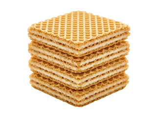Fototapeta premium Stack of crispy hazelnut wafer cookies