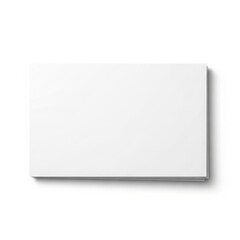 Naklejka premium Minimalist clean white rectangular card isolated on white background