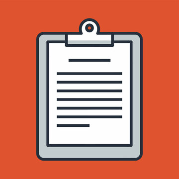 Clipboard with Document: Task List, Checklist, or Report