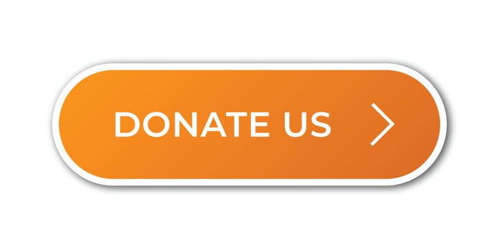Donate Us CTA Button UI Design Orange Gradient Pill Interface with Chevron Icon