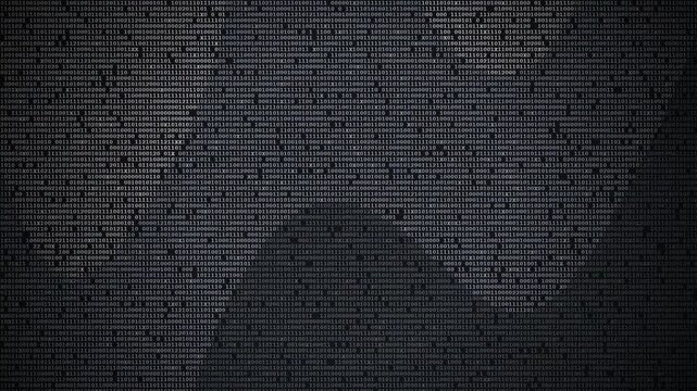 Abstract digital background with binary code, ones and zeros, data stream, matrix style