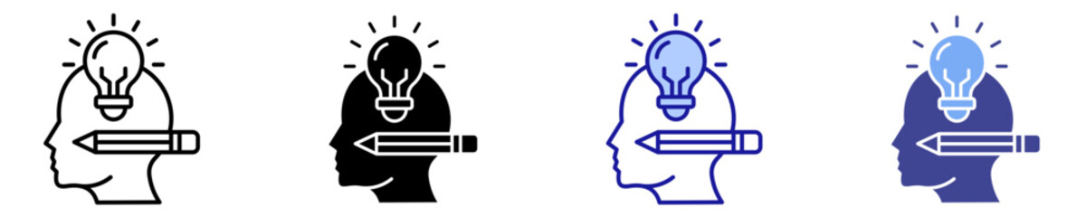 Creative Thinking Icon Set Multiple Style Collection © DesignWizards
