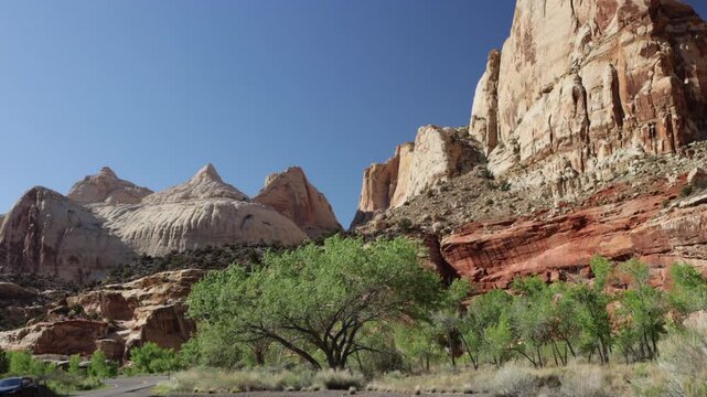 View of Utah's scenic SR 95, the &ldquo;Bicentennial Highway&rdquo; and &ldquo;Trail of the Ancients National Scenic Byway&rdquo;
