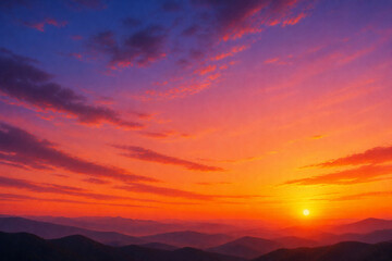 Fototapeta premium Abstract Nature Sunset Gradient Background with Colorful Clouds