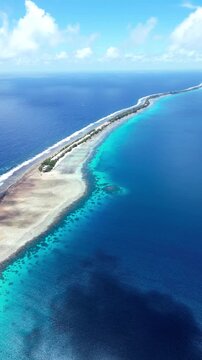 Areal view of Tuvalu, Funafuti 