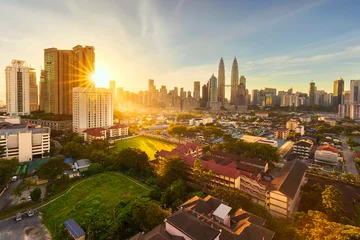 City of Kuala Lumpur, Malaysia with ariel view at sunrise © farizun amrod