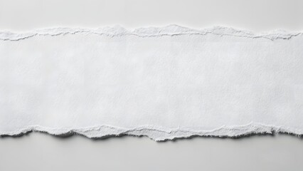 Naklejka premium A torn piece of white paper on a plain background