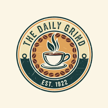 Daily Grind Coffee Shop Logo Design.