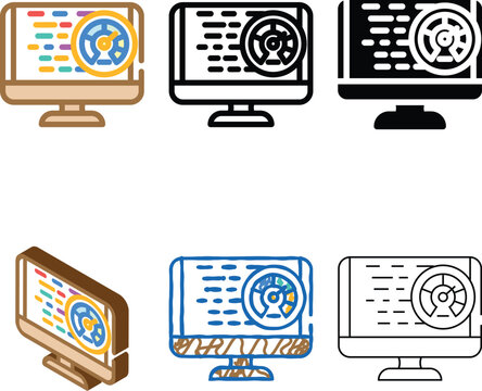 performance optimization software color icon vector. performance optimization software sign. isolated symbol multistyle illustration