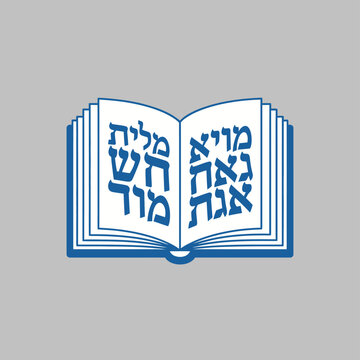 Open Book With Hebrew Text