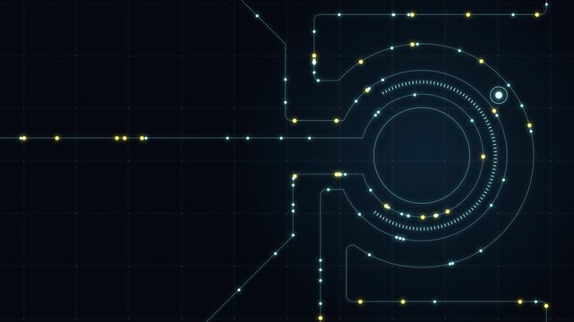 Futuristic technology circuit board glowing abstract background