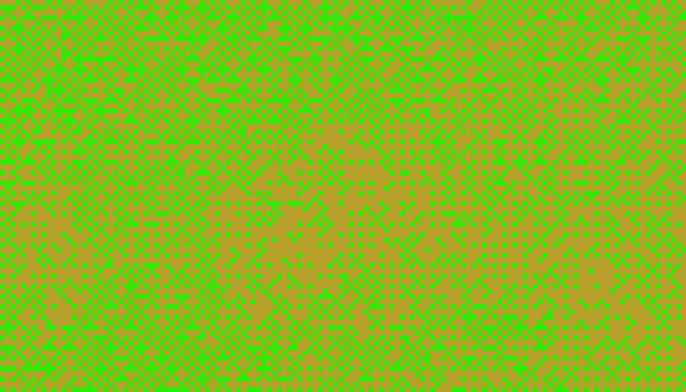 Green and orange pixelated background, texture
