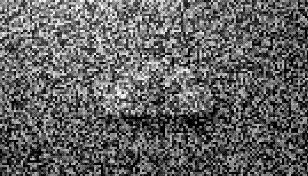 Monochrome pixelated noise pattern, gradient texture