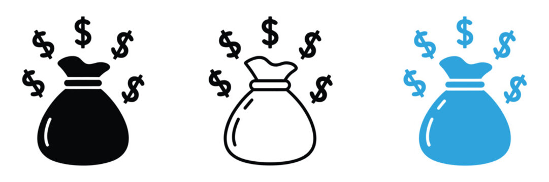 Hourglass and dollar sign icons representing time management productivity financial value and business efficiency concepts