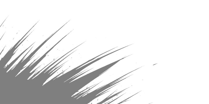 Dynamic black ink streaks slashing diagonally across a white background, with splatter accents and a bold, abstract, high-energy brushstroke style vector design.	