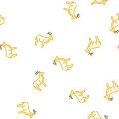 Fototapeta premium deer animal vector seamless pattern deer animal sign illustration