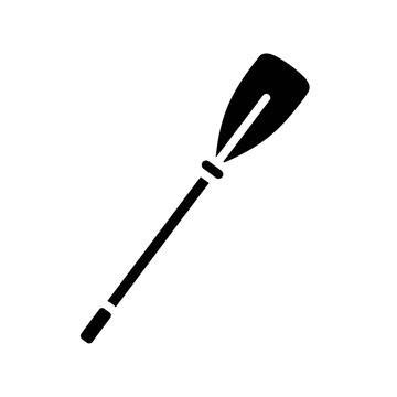Minimalist paddle icon for boat navigation and water sports