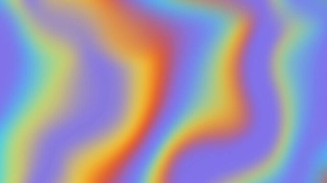 Abstract fluid holographic gradient background with moving iridescent wavy colors