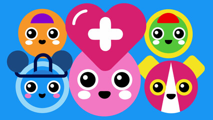 Fototapeta premium set of funny cartoon monsters
