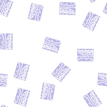 underwater railway tunnel glyph vector seamless pattern. underwater railway tunnel signthin illustration