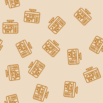 learning management system education platform line seamless pattern learning management system education platform thin line illustration