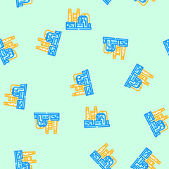 Fototapeta premium refinery oil industry vector seamless pattern refinery oil industry sign illustration