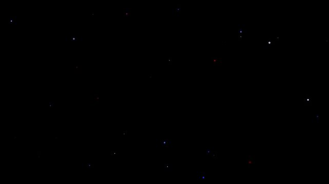 4K Dust particals flying against black background. Snowflakes overlay isolated on chroma key footage, Abstract Fire Particles Animated Background. abstract dust fail video with black background