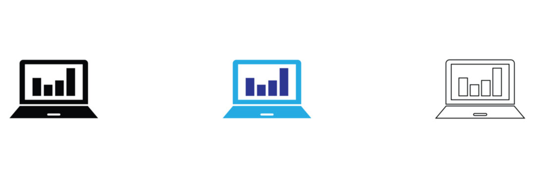 Analytics icon.   isolated on white background . Vector illustration.