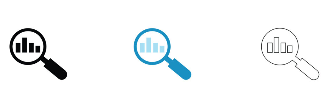 Analytics icon.   isolated on white background . Vector illustration.