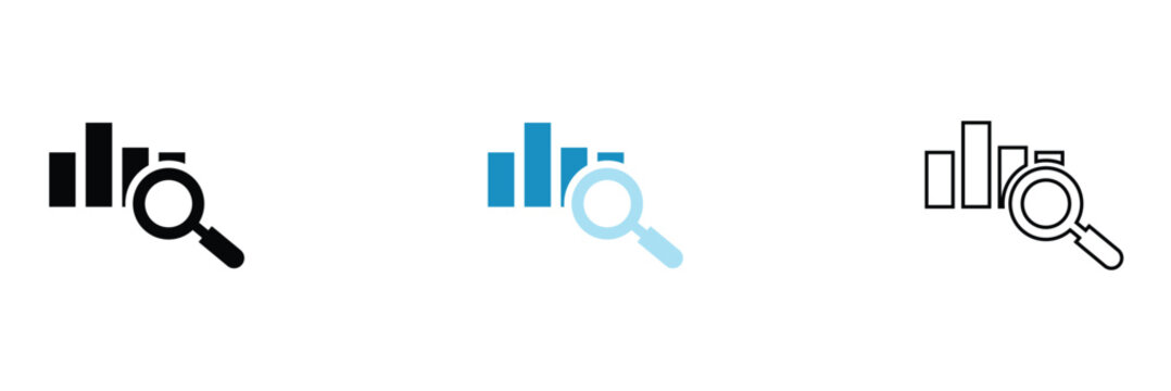 Analytics icon.   isolated on white background . Vector illustration.